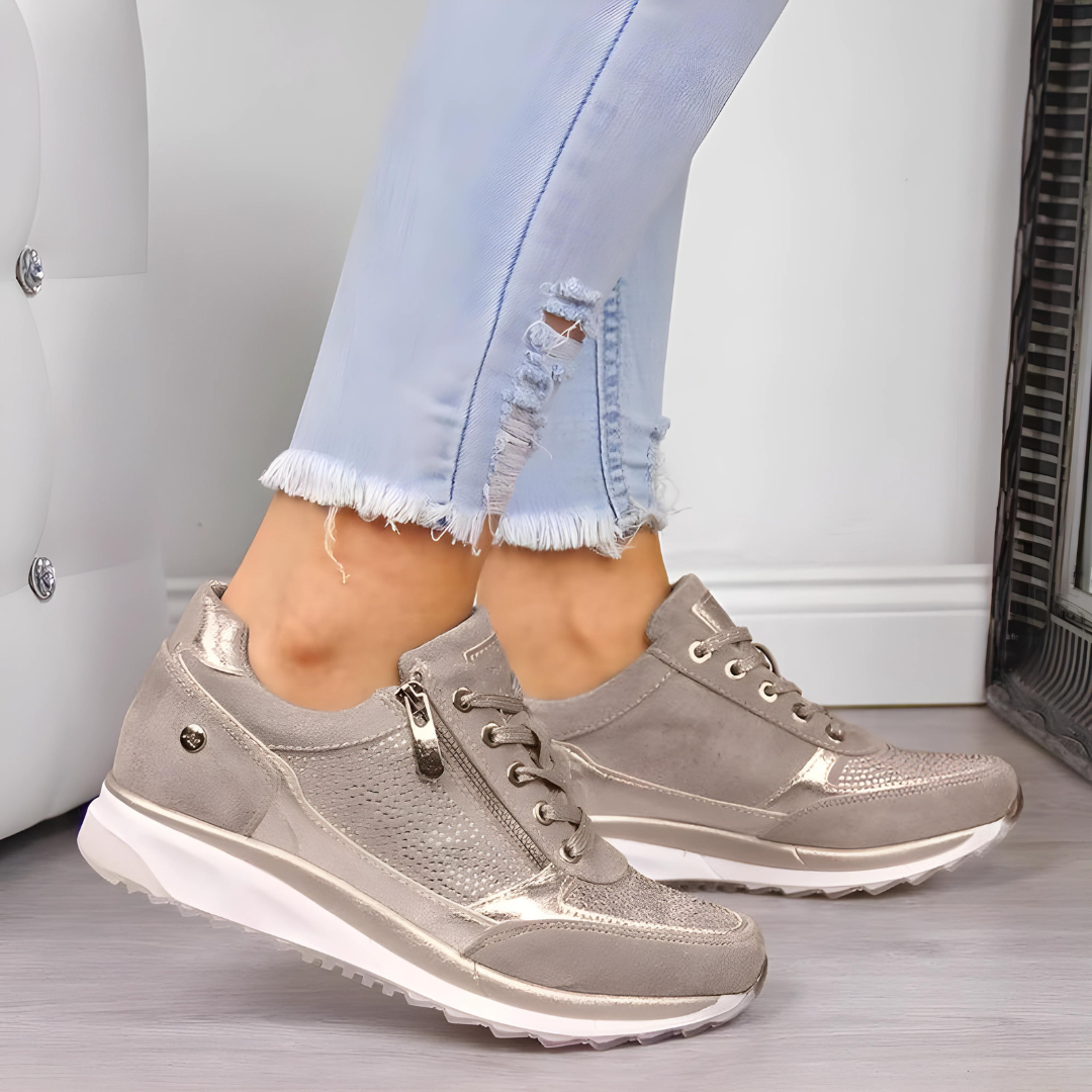 Cushioned Athletic Shoes for Women with Arch Support and Traction Grip Soles – Comfortable Walking Sneakers for Gym Training Running | Thomler