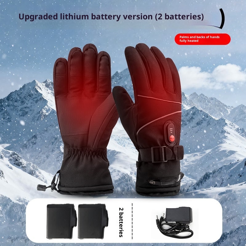 Battery-Powered Heated Gloves for Women – Weatherproof Winter Hand Warmers with Grip Palm & Adjustable Wrist Strap | Thomler