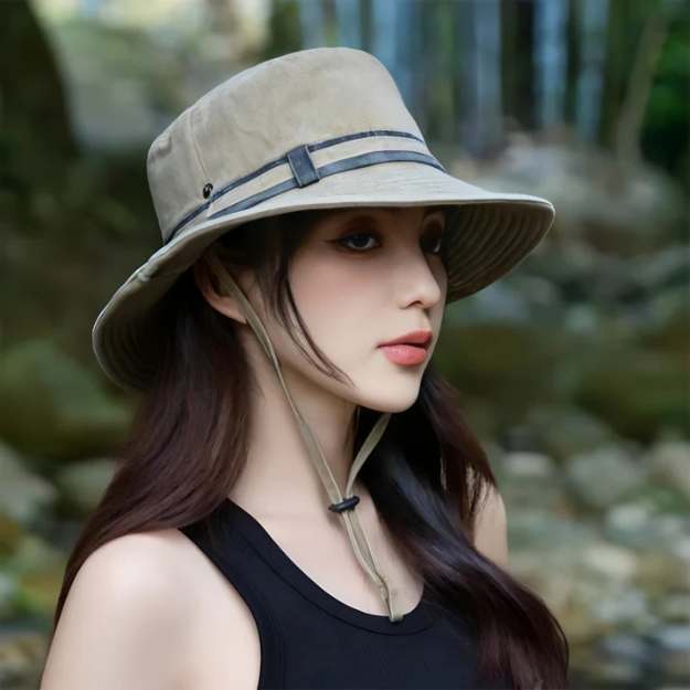 Wide Brim Sun Hat with UPF 50+ UV Protection for Women – Adjustable Chin Strap, Moisture-Wicking Liner, Packable & Windproof for Hiking | Thomler