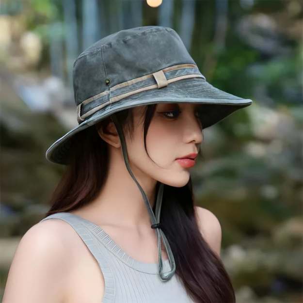 Wide Brim Sun Hat with UPF 50+ UV Protection for Women – Adjustable Chin Strap, Moisture-Wicking Liner, Packable & Windproof for Hiking | Thomler
