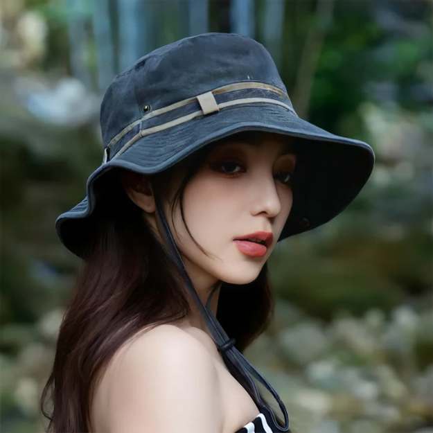 Wide Brim Sun Hat with UPF 50+ UV Protection for Women – Adjustable Chin Strap, Moisture-Wicking Liner, Packable & Windproof for Hiking | Thomler