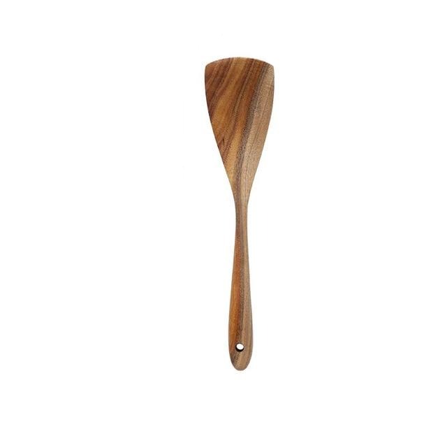 7-Piece Wooden Cooking Utensil Set – Heat-Safe Nonstick Kitchen Tools for Everyday Meals | Thomler