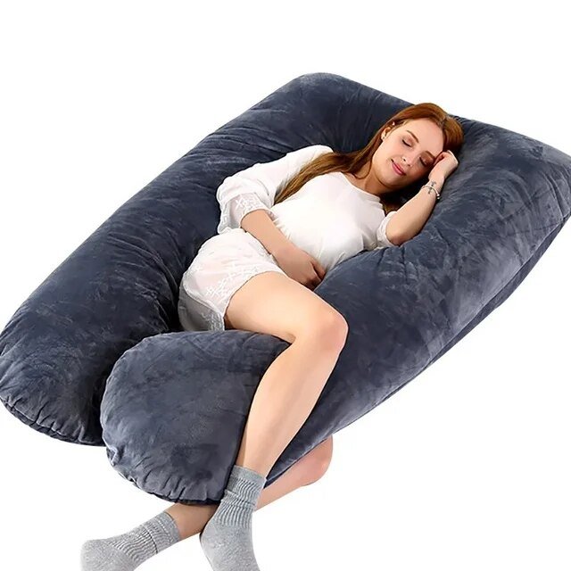 Full-Body Maternity Support Pillow – Ergonomic Relief for Neck, Back & Belly – Multi-Position Sleep Cushion with Washable Cover | Thomler