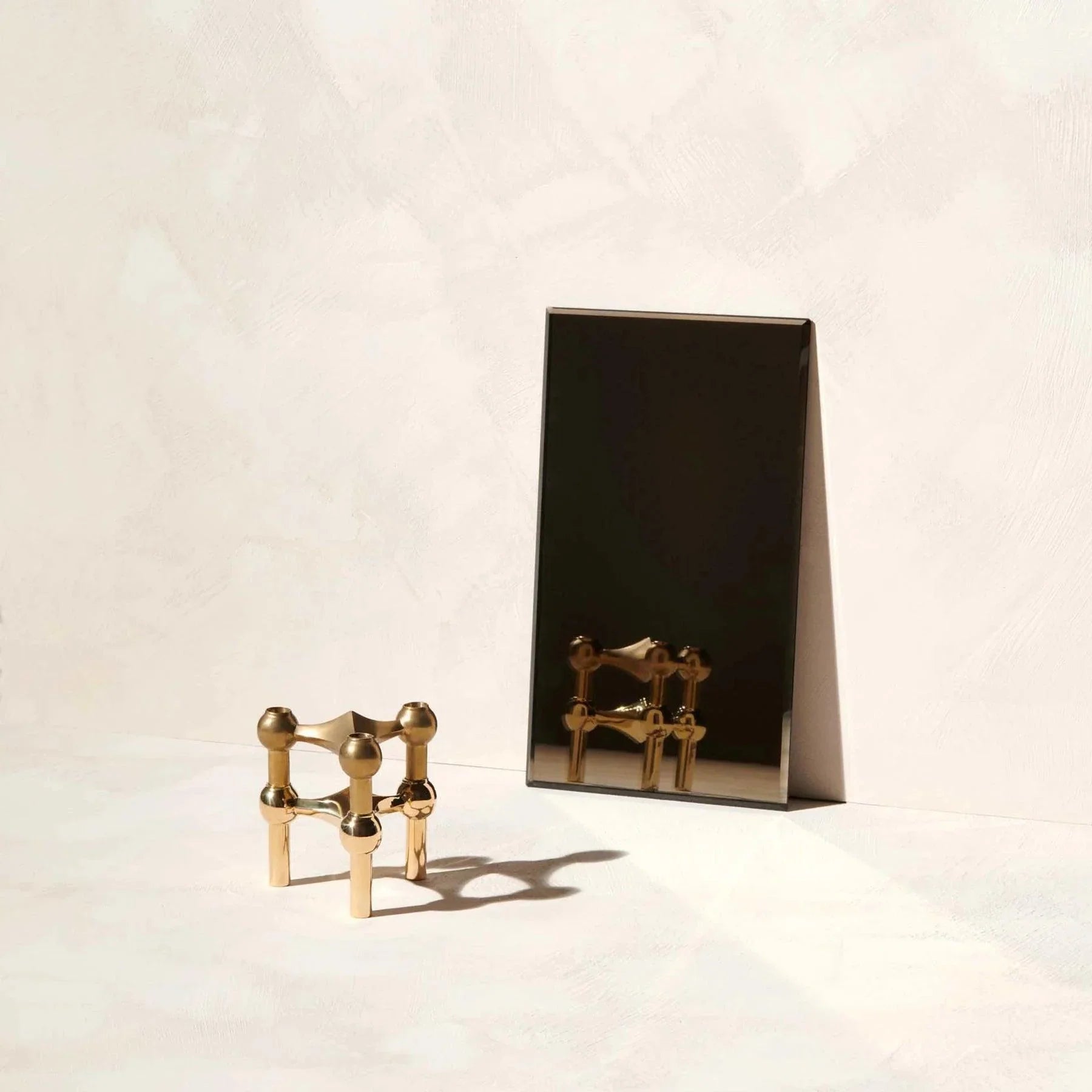 Candlestick Set Solid Brass 6.5 cm Modular Table Decor Dining Room Sideboard Sculpture | Thomler