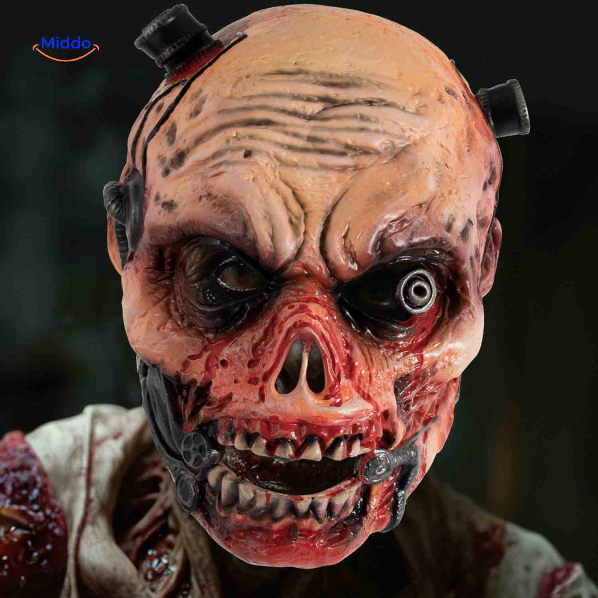 Cyborg Zombie Mask – Ultra-Realistic Halloween Horror Disguise with 3D Details & Ventilated Eyeholes | Thomler