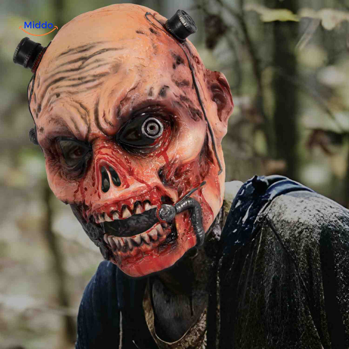 Cyborg Zombie Mask – Ultra-Realistic Halloween Horror Disguise with 3D Details & Ventilated Eyeholes | Thomler