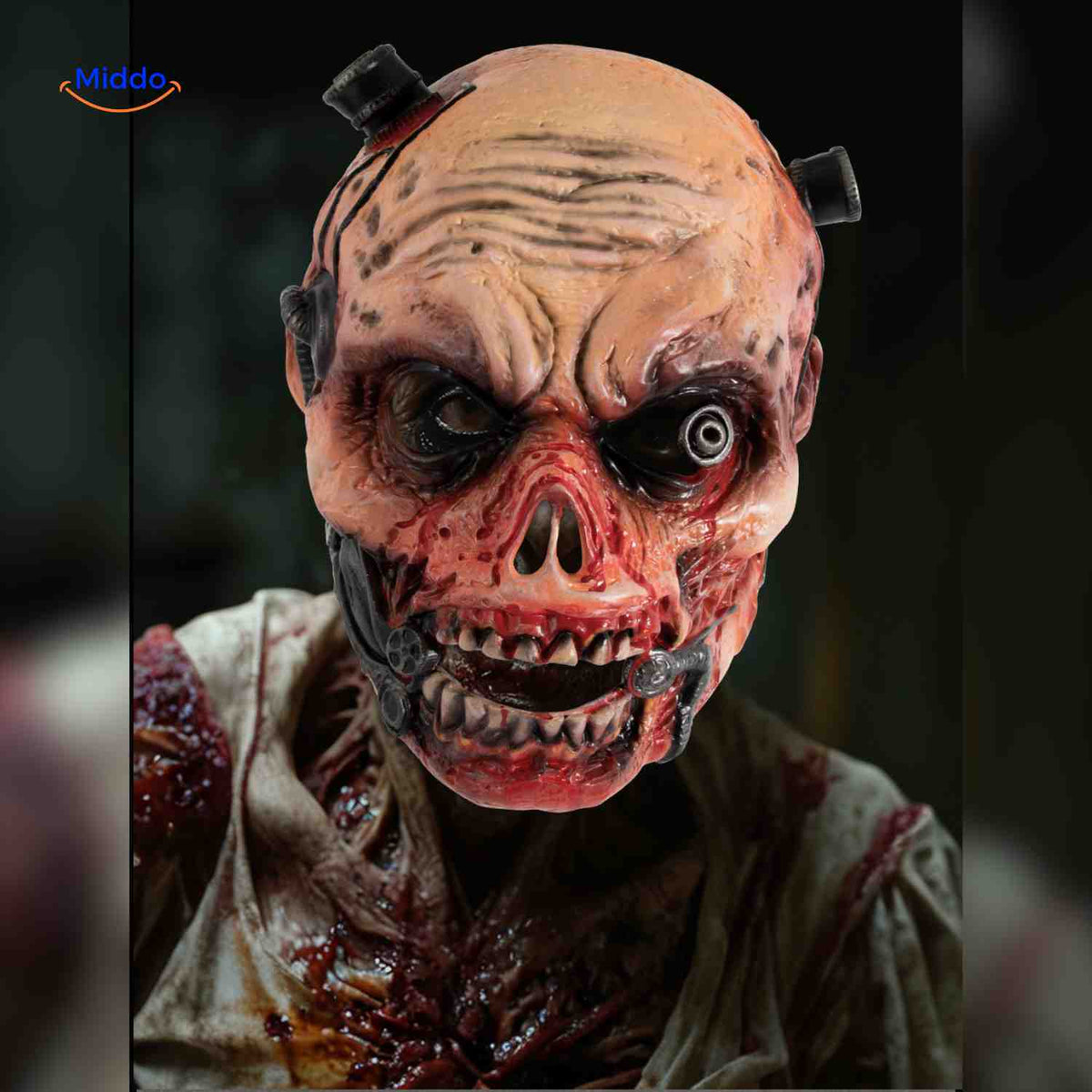 Cyborg Zombie Mask – Ultra-Realistic Halloween Horror Disguise with 3D Details & Ventilated Eyeholes | Thomler