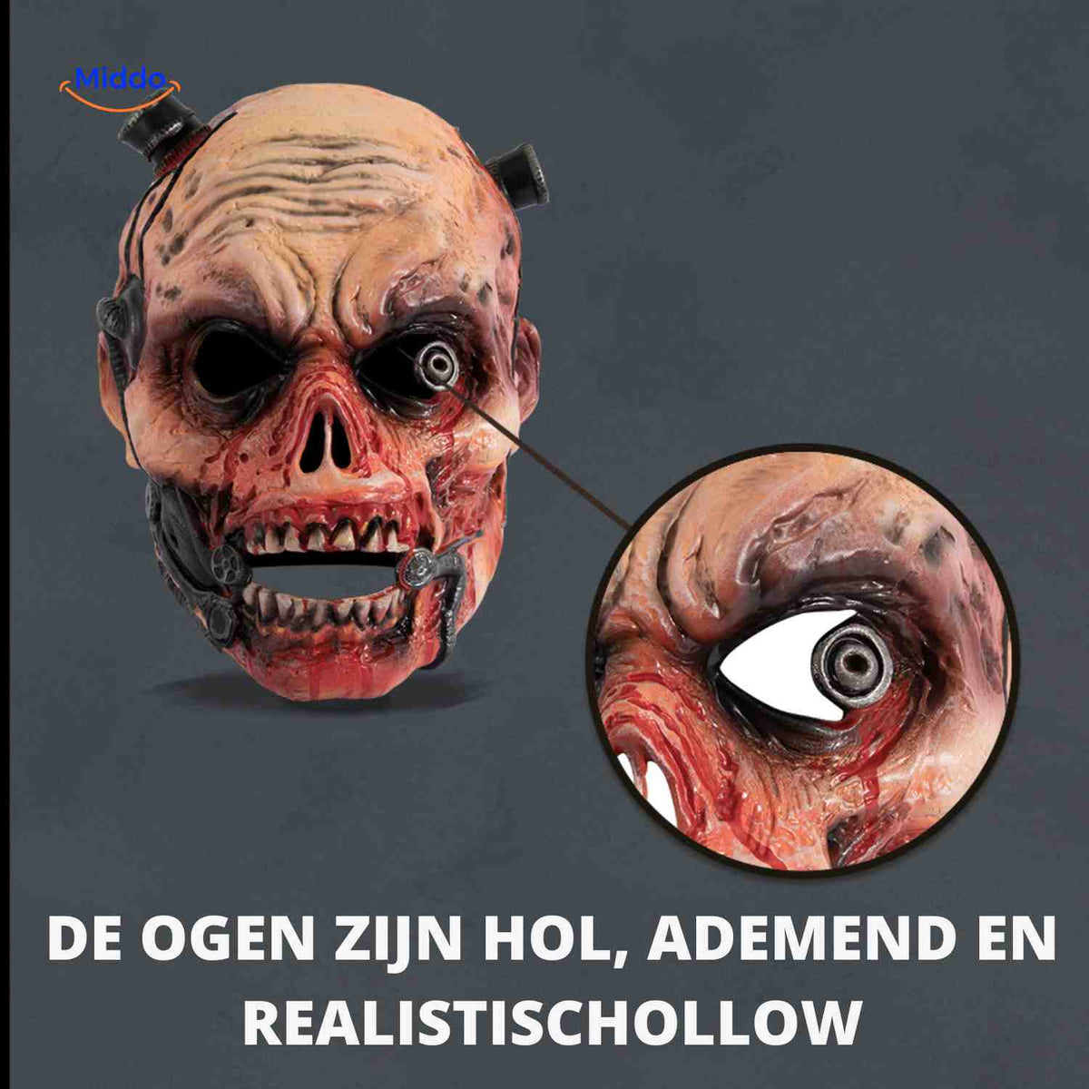 Cyborg Zombie Mask – Ultra-Realistic Halloween Horror Disguise with 3D Details & Ventilated Eyeholes | Thomler