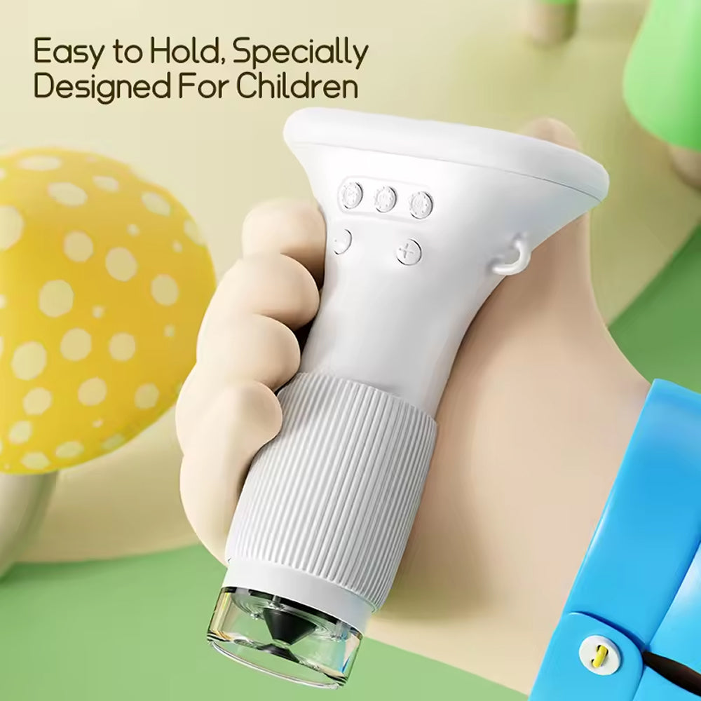 Kids Digital Microscope with 1000X Zoom, HD Camera & PC Connectivity for STEM Learning & Outdoor Discovery | Thomler