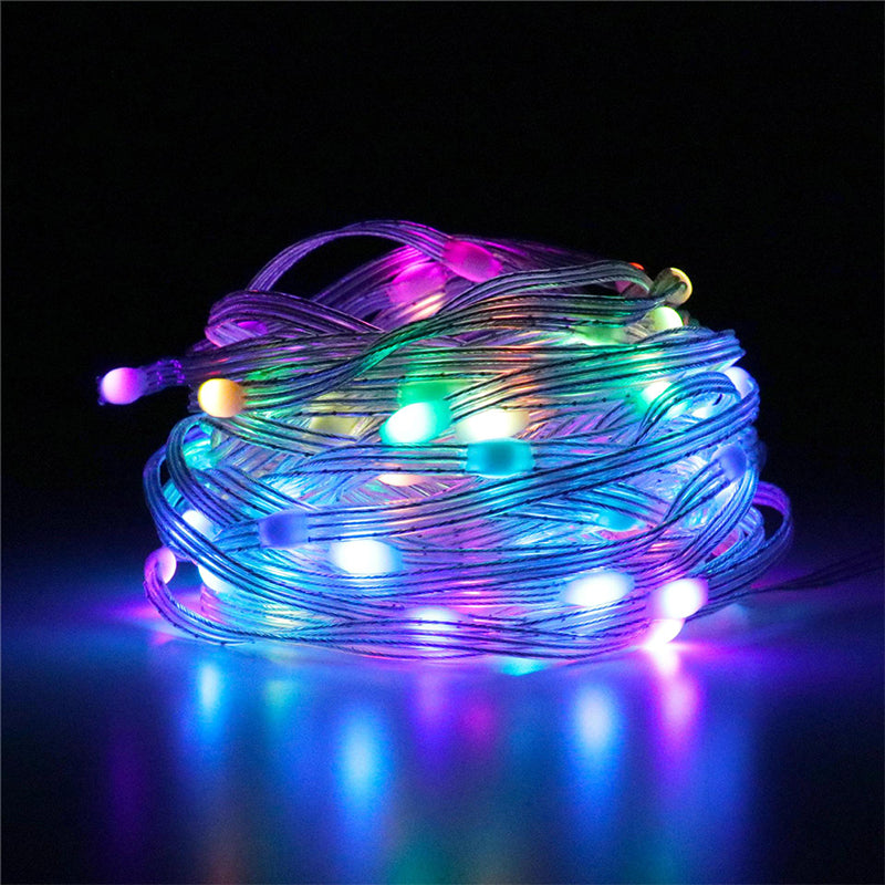Color-Changing LED String Lights with Remote Control & Music Sync Mode for Indoor & Outdoor Use | Thomler