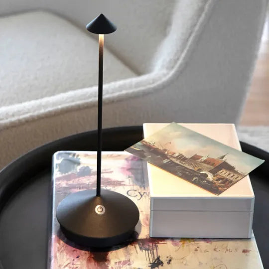 Rechargeable Cordless LED Table Lamp Dimmable Touch Control Modern Minimalist Accent Light for Bedroom Living Room Patio Indoor Outdoor Use | Thomler