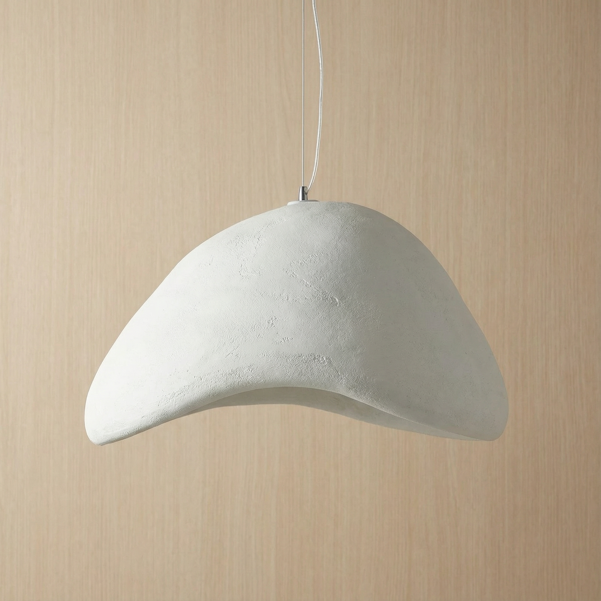 Stone-Look Dome Pendant Light Fixture in White & Gray – Organic Textured Ceiling Light for Kitchen Island Dining Room Bedroom – Modern Scand | Thomler