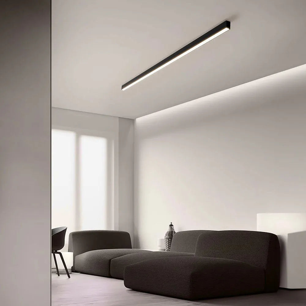 Ceiling Light LED Integrated 120.0 cm Black Modern Indoor Living Room Bedroom Hallway Minimalist Lighting Fixture | Thomler