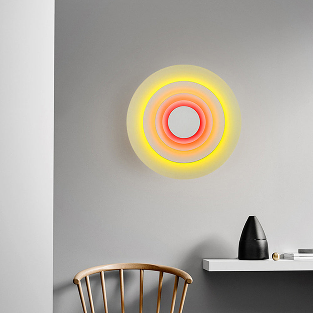 Colorful Round Metal Wall Sconce for Living Room, Bedroom & Dining Room – Modern Indoor Lighting Fixture | Thomler