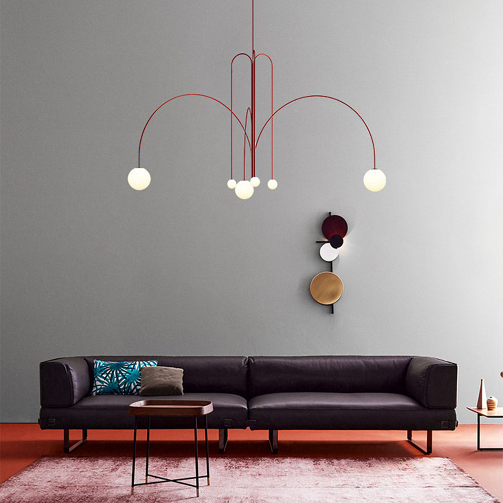 Pendant Light Metal Glass G9 Adjustable Black Gold Pink Living Room Bedroom Hanging Ceiling Light | Thomler