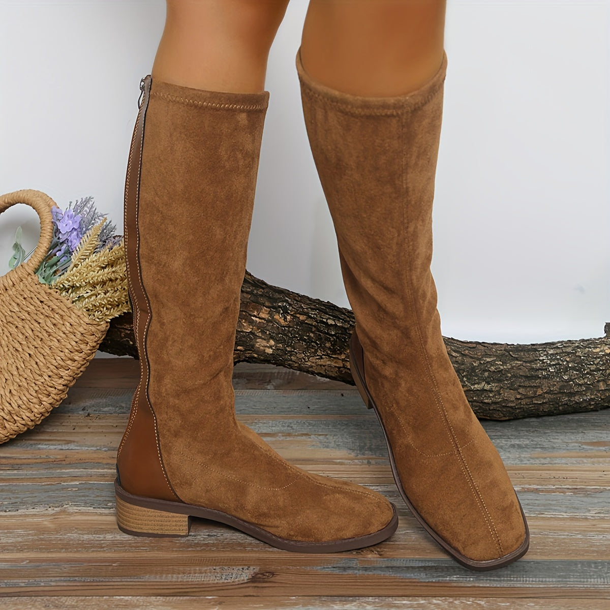 Women's Block-Heel Boots with Soft Lining – Faux Leather Western Ankle Booties for Fall & Winter | Thomler