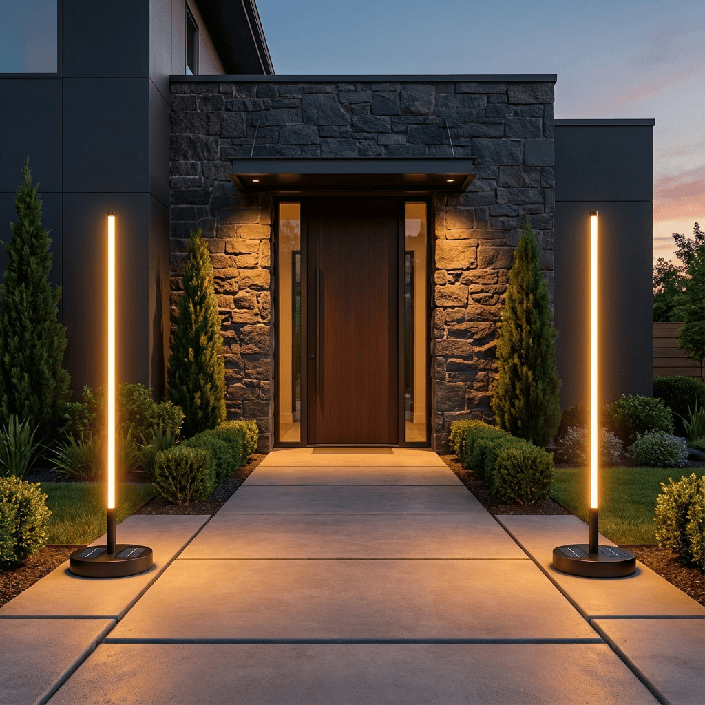 Solar-Powered Patio Floor Lamp with Wireless Charging for Outdoor Spaces | Thomler