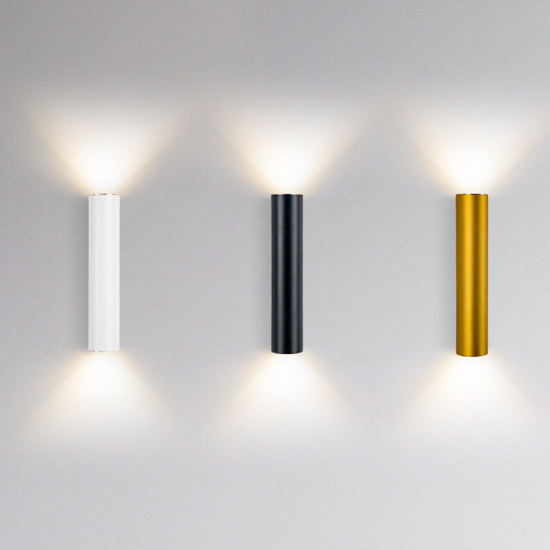 Up-Down LED Wall Light Fixture in Gold, Black or White Aluminum for Hallway, Bedroom & Living Room | Thomler