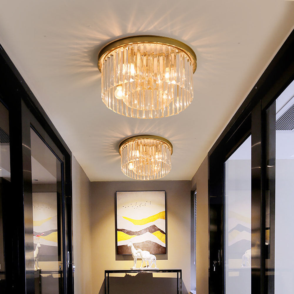 Ceiling Lamp Iron Crystal 40.0 cm Gold Living Room Hallway Bedroom Lighting Fixture | Thomler