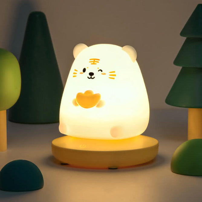 Silicone Animal Night Light for Kids – Soft LED Bedside Lamp, Rechargeable Glow Light for Nursery, Bedroom & Living Room Decor | Thomler