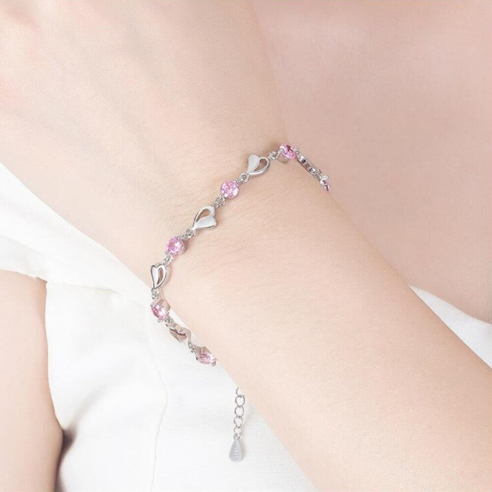 925 Sterling Silver Chain Bracelet with Romantic Symbol – Delicate Wrist Jewelry for Everyday Elegance & Gifting | Thomler
