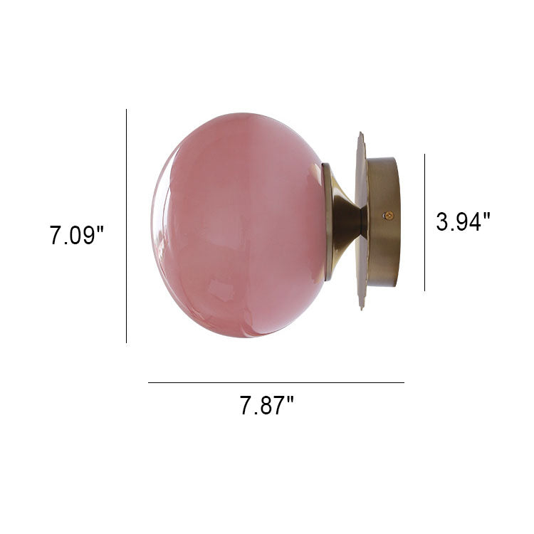 Wall Lamp Iron 7.1 in Modern Pink Beige White Bedside Living Room Bedroom Study LED E26 Light | Thomler