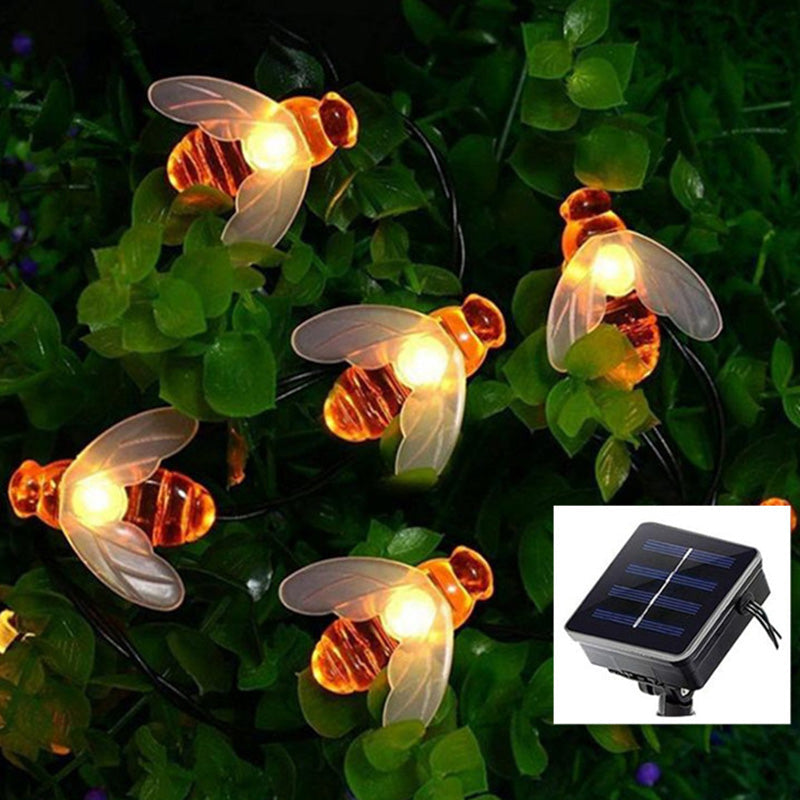 Solar Honeybee String Lights Outdoor Art Deco Multi-Color LED Garden Patio Decorative Light Strand Weatherproof for Yard Deck Fence Party | Thomler