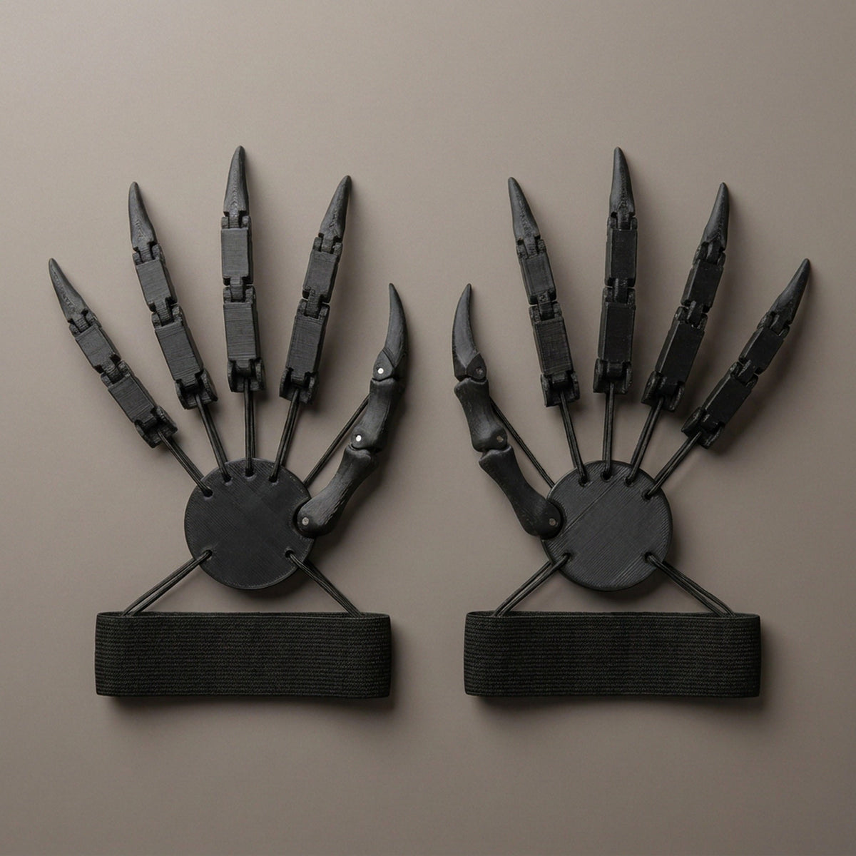 Extending Claw Finger Set with Articulated Joints for Halloween Costumes – Skeleton Hand Prosthetic Extensions | Thomler