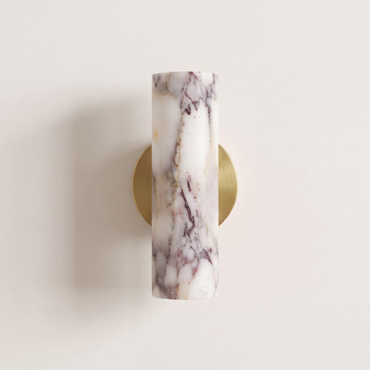 Natural Stone Wall Sconce with Brushed Metal Mount – Uplight & Downlight Design | Thomler