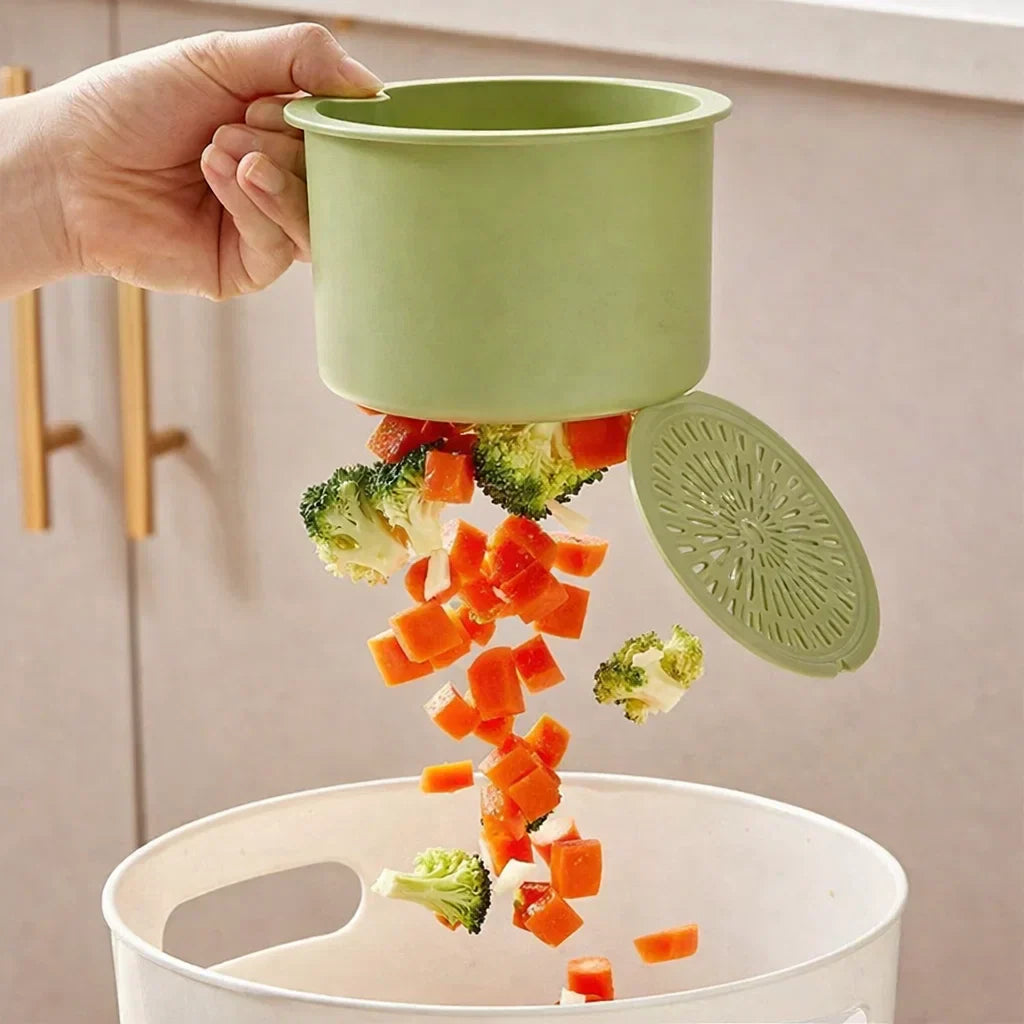 Hanging Kitchen Draining Basket Polypropylene 20.2 cm Sink Fruit Vegetable Strainer Compact Hands-Free Drainage | Thomler