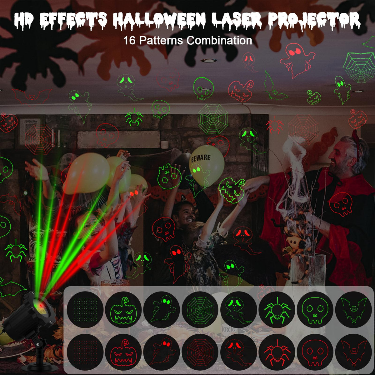 Outdoor Motion Laser Light with Remote and Auto Shutoff for Seasonal Yard Display | Thomler