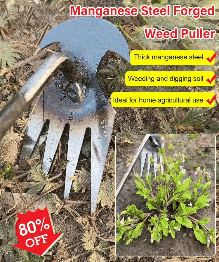 Stand-Up Weeding Tool with Ergonomic Grip – Metal Garden Weeder for Flower Beds, Pathways & Lawns – Precision Root Removal | Thomler