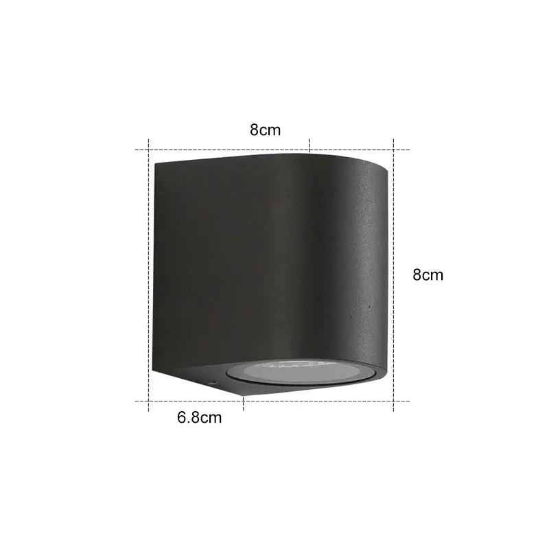 Modern Geometric Exterior Sconce with Clear Lens, Matte Finish for Patio & Entryway Lighting | Thomler