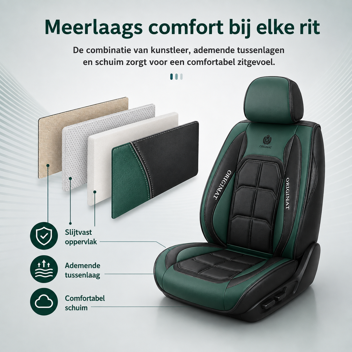 Padded Car Seat Protector Set – 11-Piece Full Coverage with Back Pocket & Airbag Cutout | Thomler