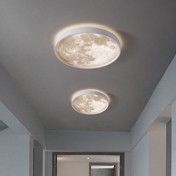 LED Flush Mount Ceiling Fixture with Remote Control - Acrylic Disc Overhead Panel for Bedroom, Kitchen, Hallway | Thomler