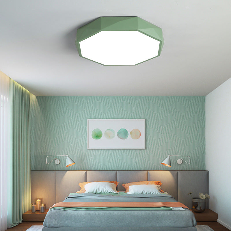 Abstract Scandinavian LED Ceiling Light Flush Mount Minimalist Round Indoor Fixture for Bedroom Living Room Hallway Modern Nordic Style | Thomler