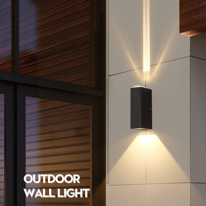 Weatherproof Rectangular Aluminum LED Wall Sconce for Outdoor Spaces | Thomler