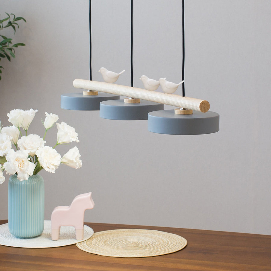 Chandelier Iron Wood Resin 36W 31.5 in Modern Living Room Bedroom Hallway Lighting Adjustable LED 3-Color Temperature | Thomler