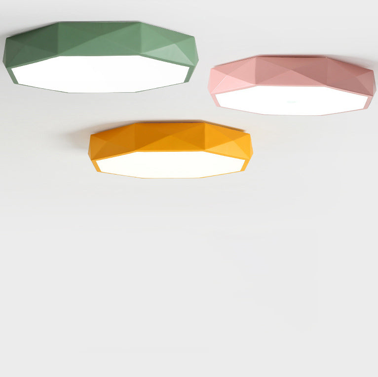 Abstract Scandinavian LED Ceiling Light Flush Mount Minimalist Round Indoor Fixture for Bedroom Living Room Hallway Modern Nordic Style | Thomler