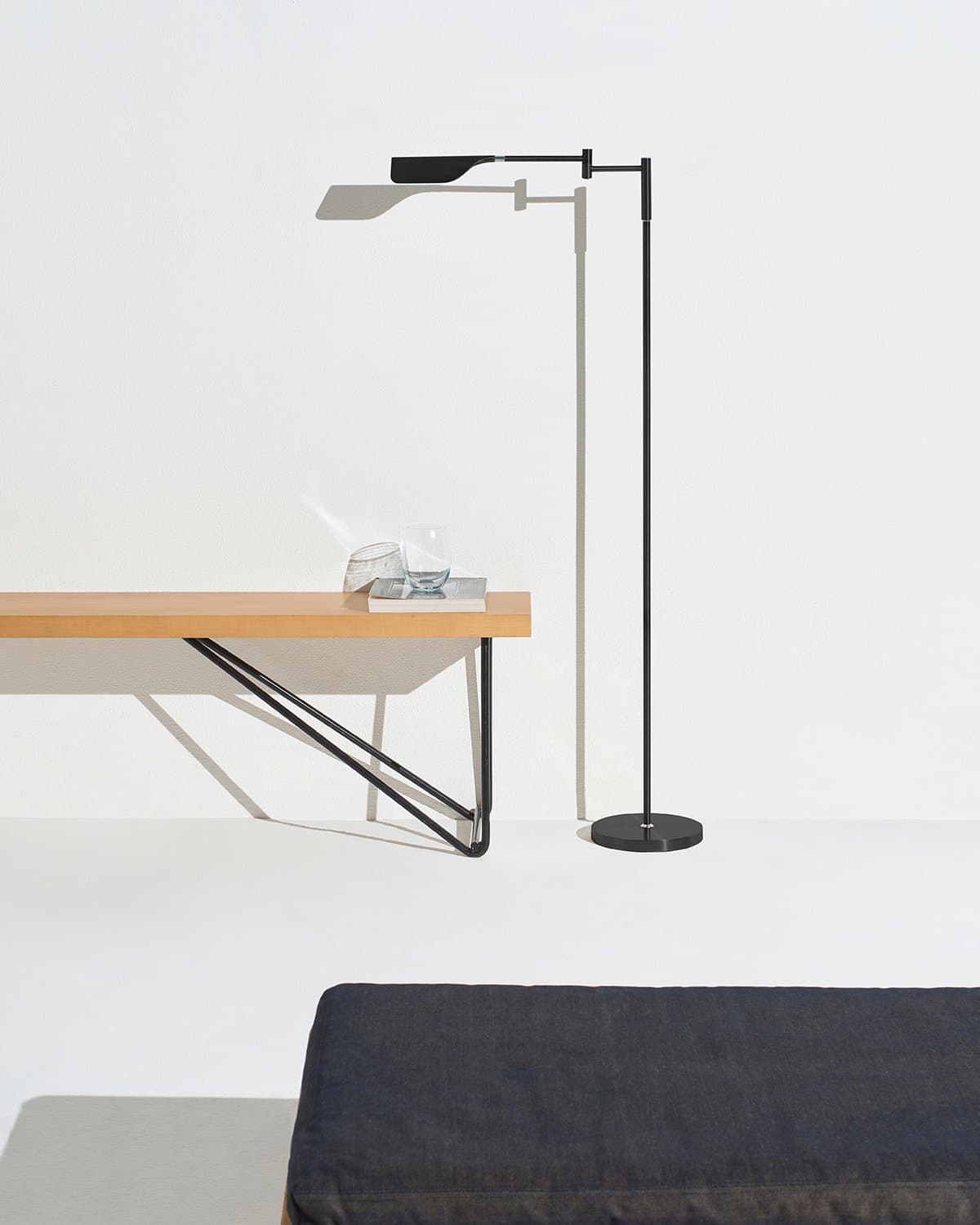 Vloerlamp LED Blad Design Minimalistisch 135cm Dimbaar Metaal | Sansoti
