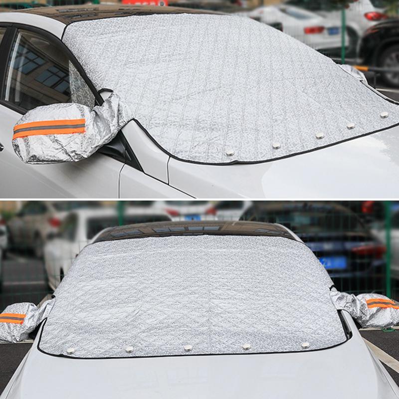 Windshield Snow Cover with Magnetic Hold & Mirror Protection for Cars, SUVs & Trucks – All-Season Frost Shield & Sun Blocker | Thomler