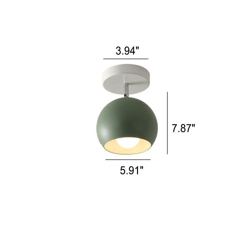 Modern Scandi Semi-Flush Ceiling Light with Wood & Metal Frame – 5 Color Options for Hallway, Bedroom, Living Room | Thomler