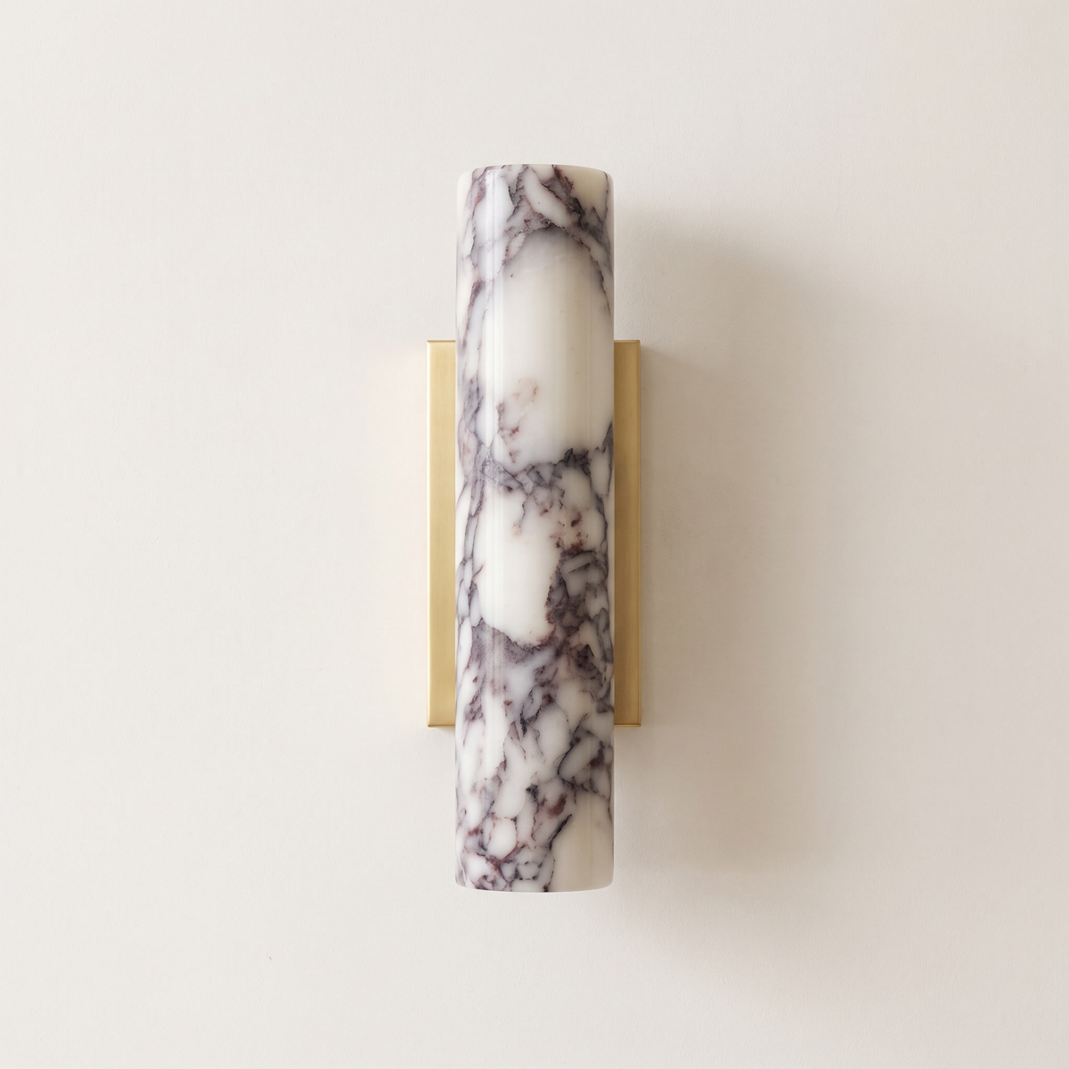 Natural Stone Wall Sconce with Brushed Metal Mount – Uplight & Downlight Design | Thomler