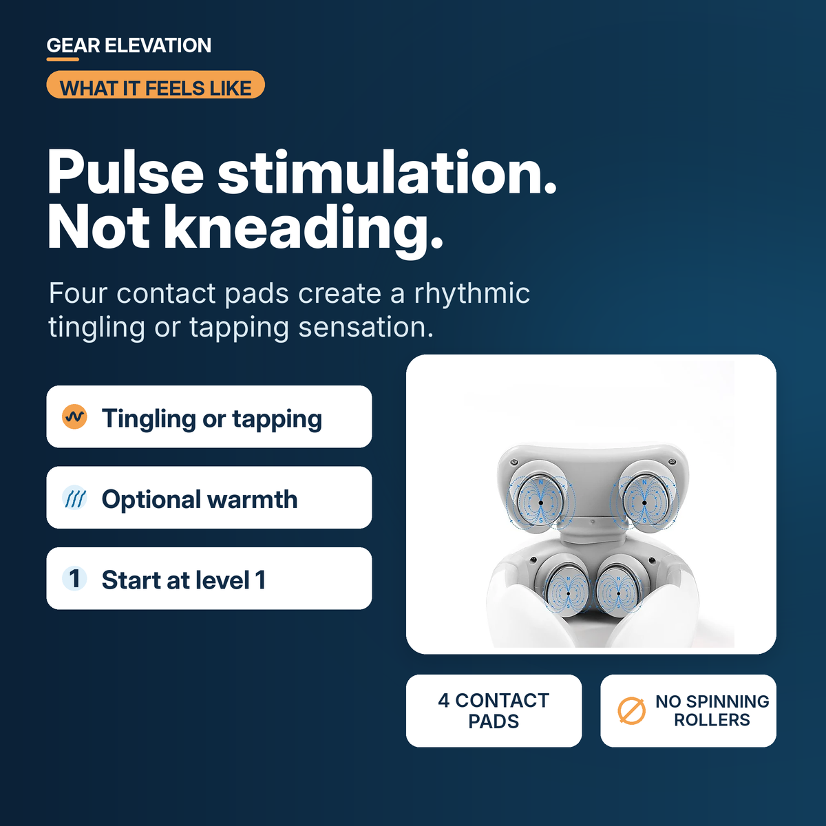 Cordless Pulse Stimulation Neck Relief Device with Heat – 9 Intensity Levels & Remote Control for Home, Office & Travel | Thomler