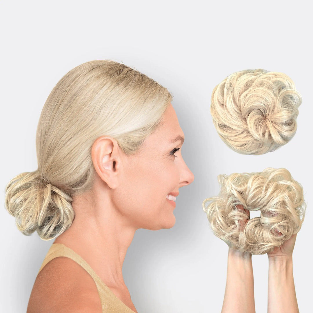Messy Bun Hair Scrunchie – Instant Volume Ponytail Wrap for Thin or Fine Hair | Thomler