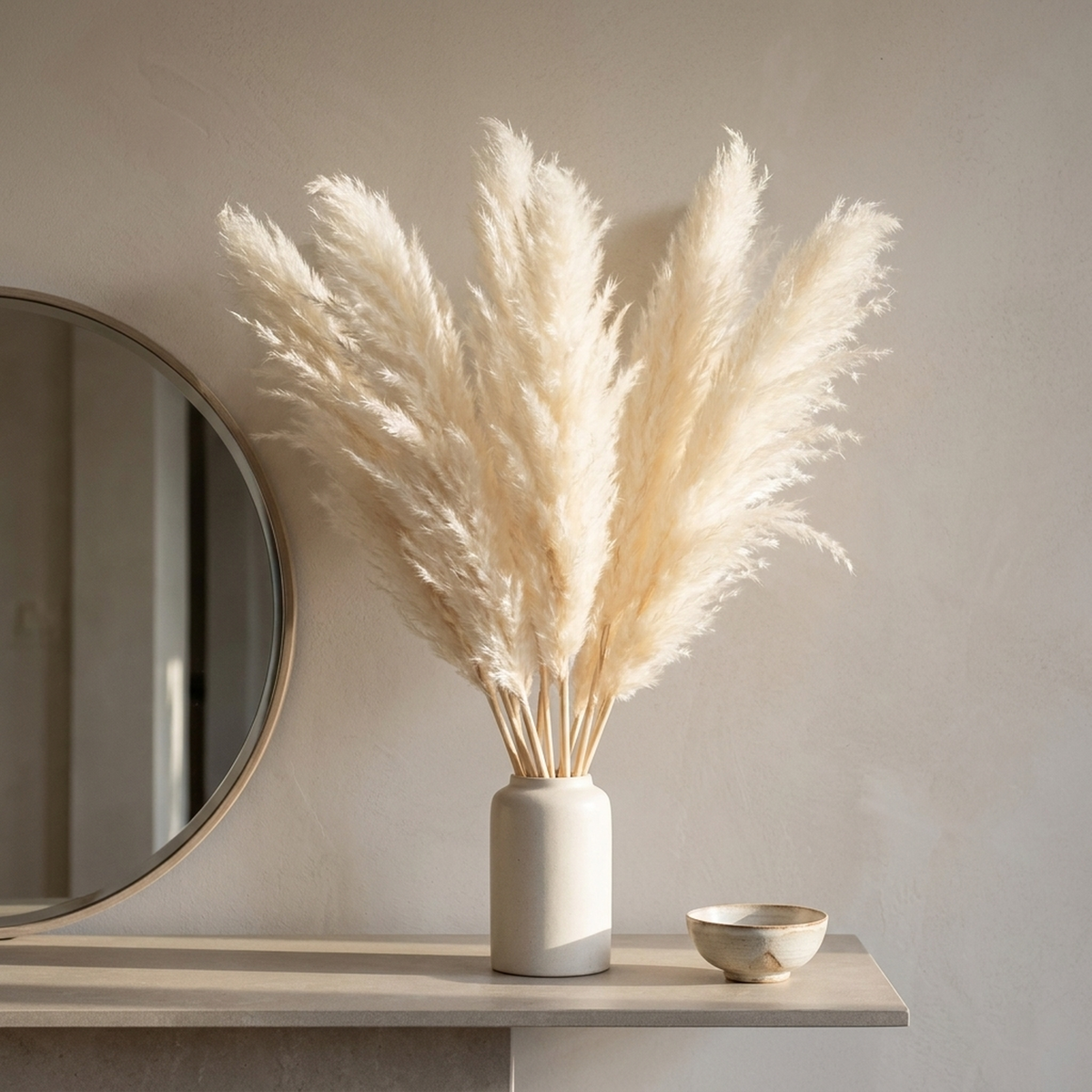 Faux Dried Prairie Plumes – Neutral Boho Stems for Vases & Bouquets | Thomler