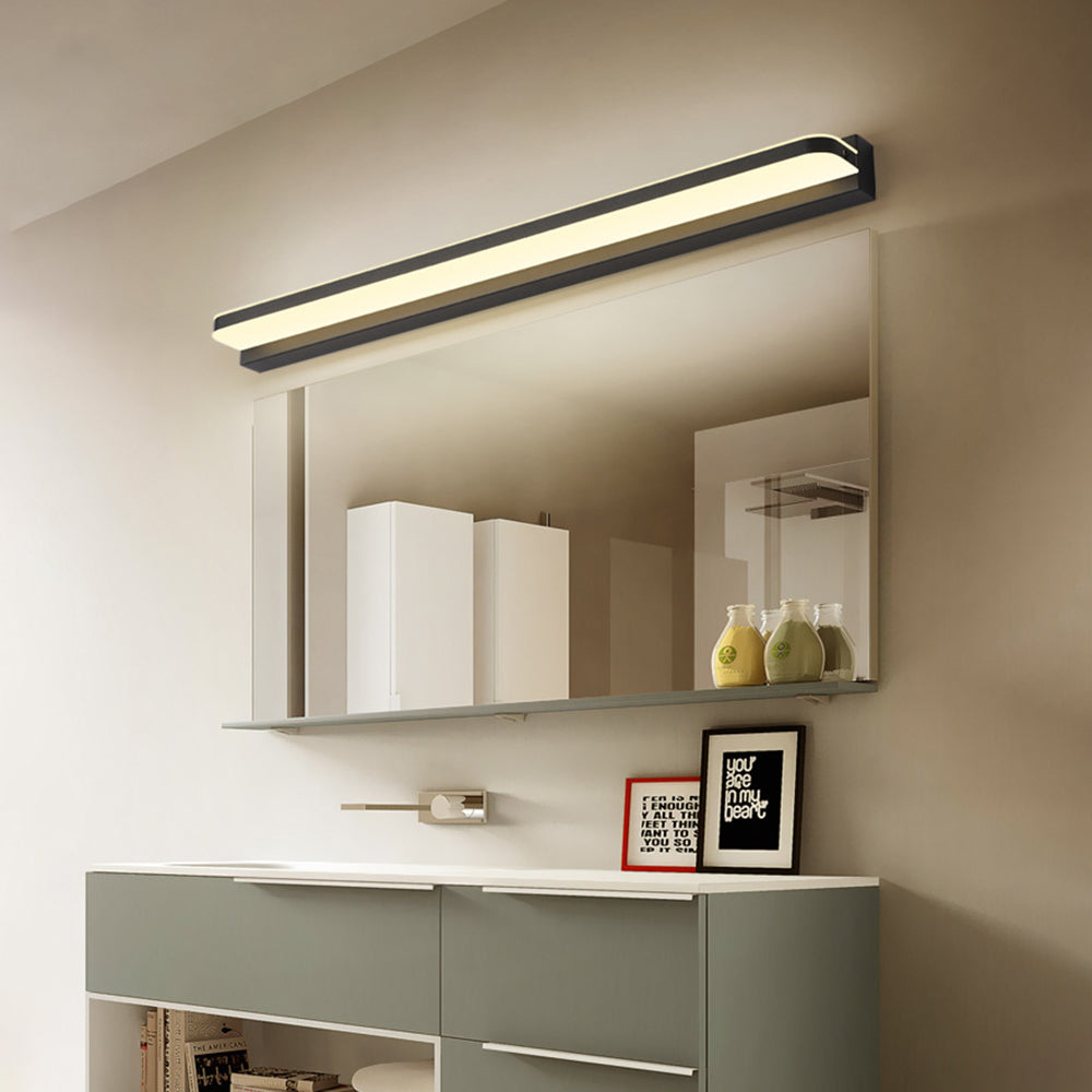 Contemporary Rectangular LED Vanity Light Fixture for Bathroom & Bedroom | Modern Metal Sconce with Adjustable Color Temperature | Thomler