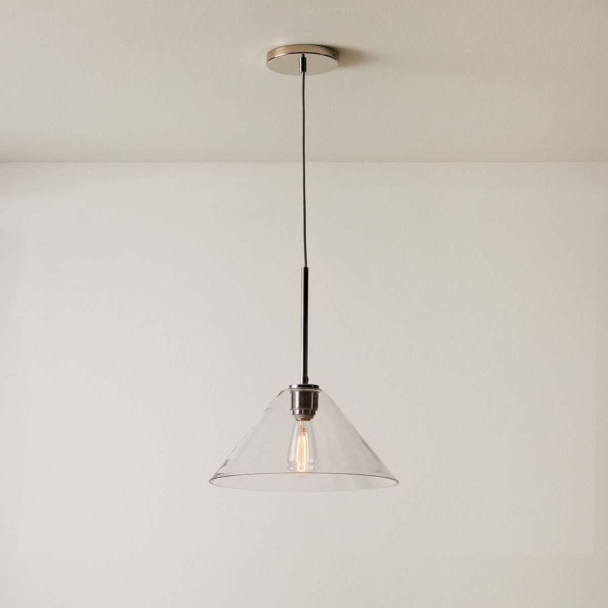 Tapered Glass Hanging Fixture with Metal Hardware for Island Dining Bar Overhead Lighting Home Kitchen | Thomler