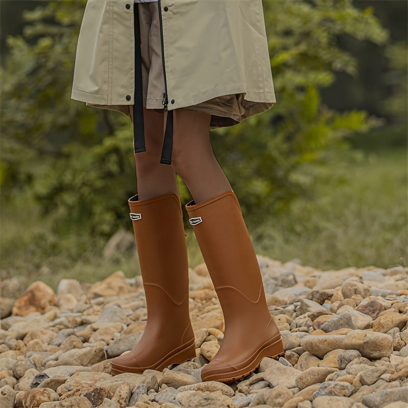 Tall Waterproof Rain Boots for Women – Anti-Slip Outdoor Footwear for Wet Weather, Garden, Festivals | Thomler