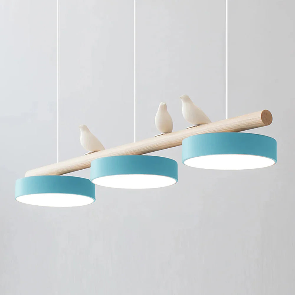 Bird Pendant Light with Adjustable Sculpture – Metal Wood Resin Modern Ceiling Lighting for Living Room Bedroom Dining Room – Dimmable LED | Thomler